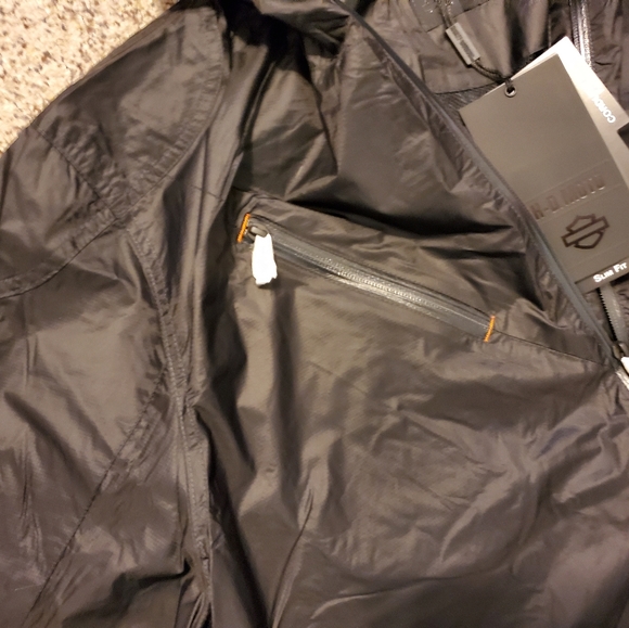 Harley-Davidson Men's Cordura Ripstop Mesh Lined Slim Fit Hooded Jacket -Black - Picture 9 of 10